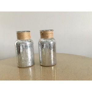 Silver Mercury Glass Vases
